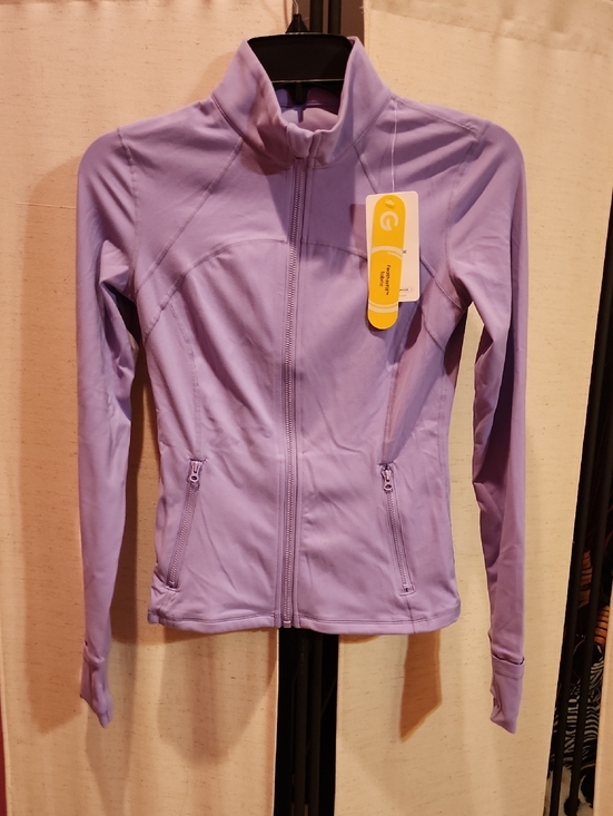 Glowmode Jackets & Blazers - Lightweight Lavender Full-Zip Utility Jacket with Stand Collar